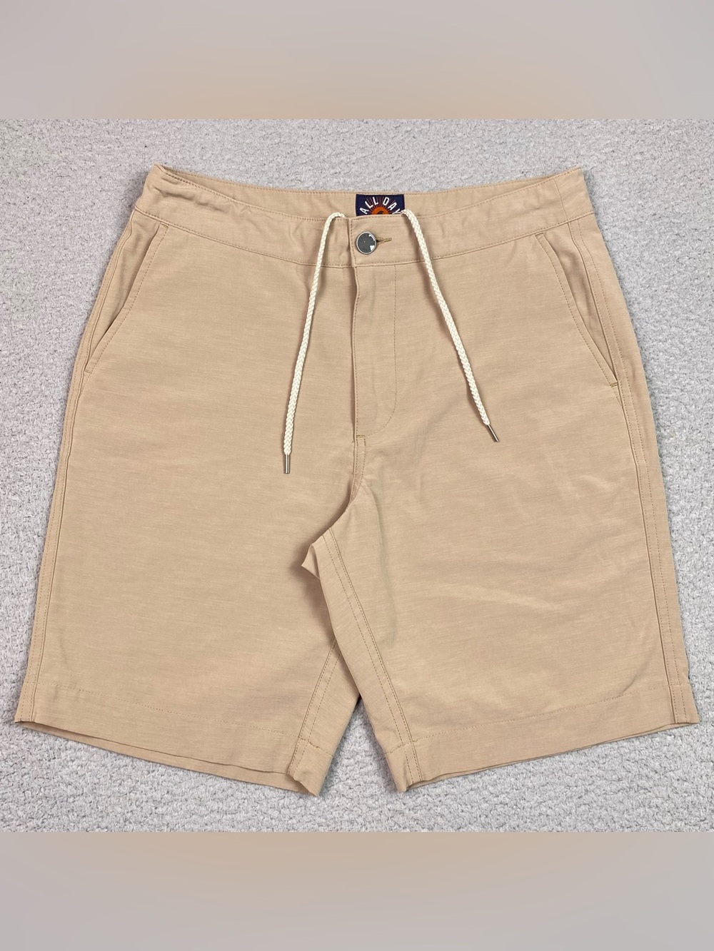 Faherty All Day Shorts Men's Size 30 Beige Hybrid Beach Chino Stretch Surf 8.5in
